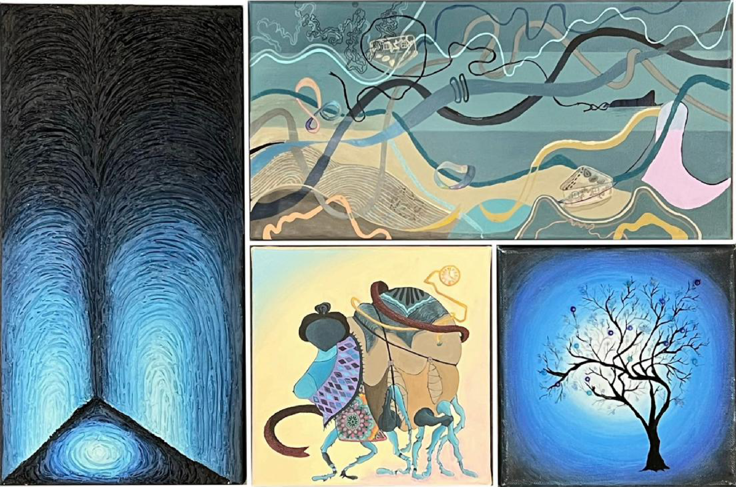 Existential Blue — 60×40 cm